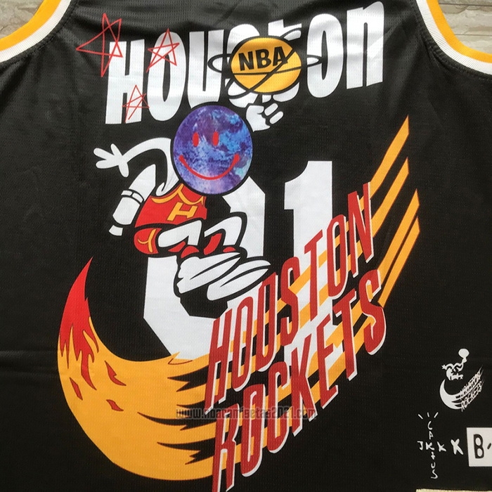 Camiseta Houston Rockets x Cactus Jack #01 Negro